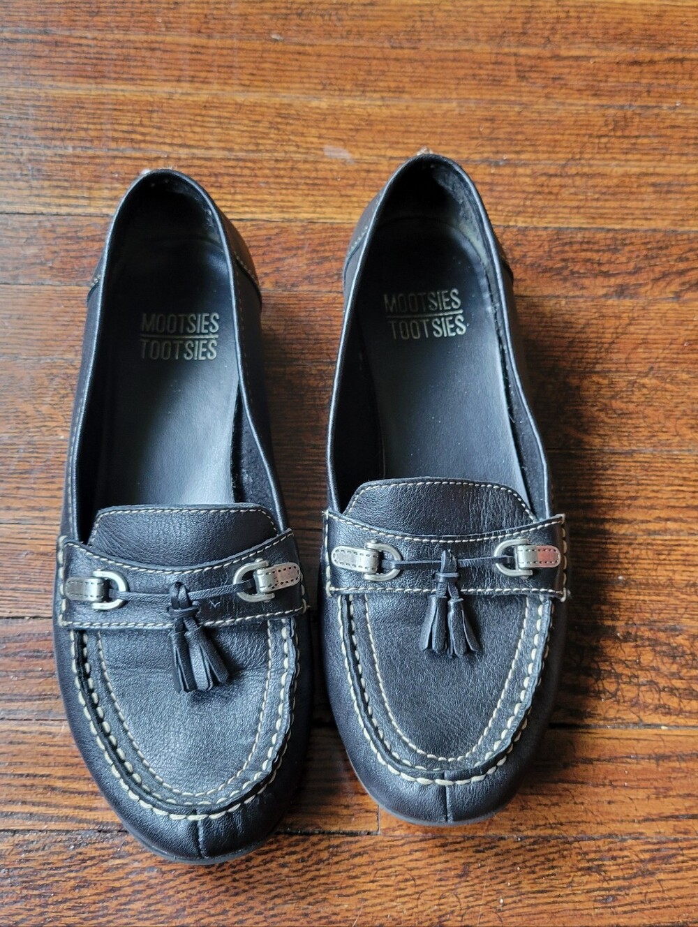 Mootsies Tootsies Womens 8.5 M Loafers Black Slip Ons Casual Church Business